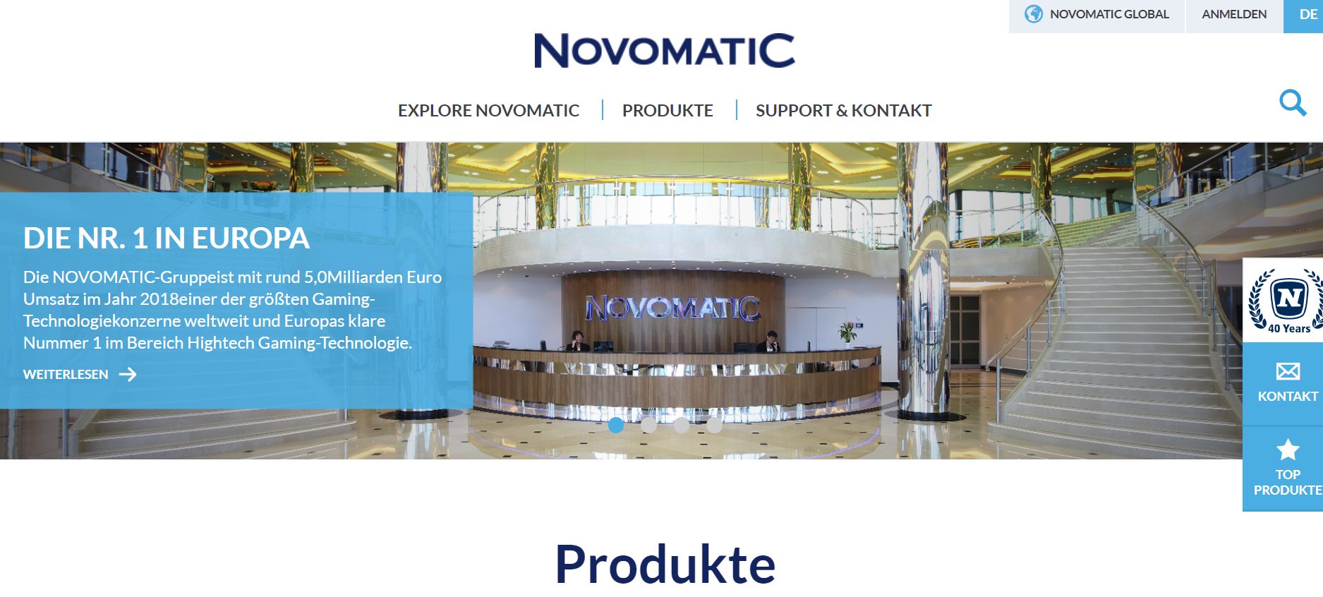 Ein Screenshot von Novomatic